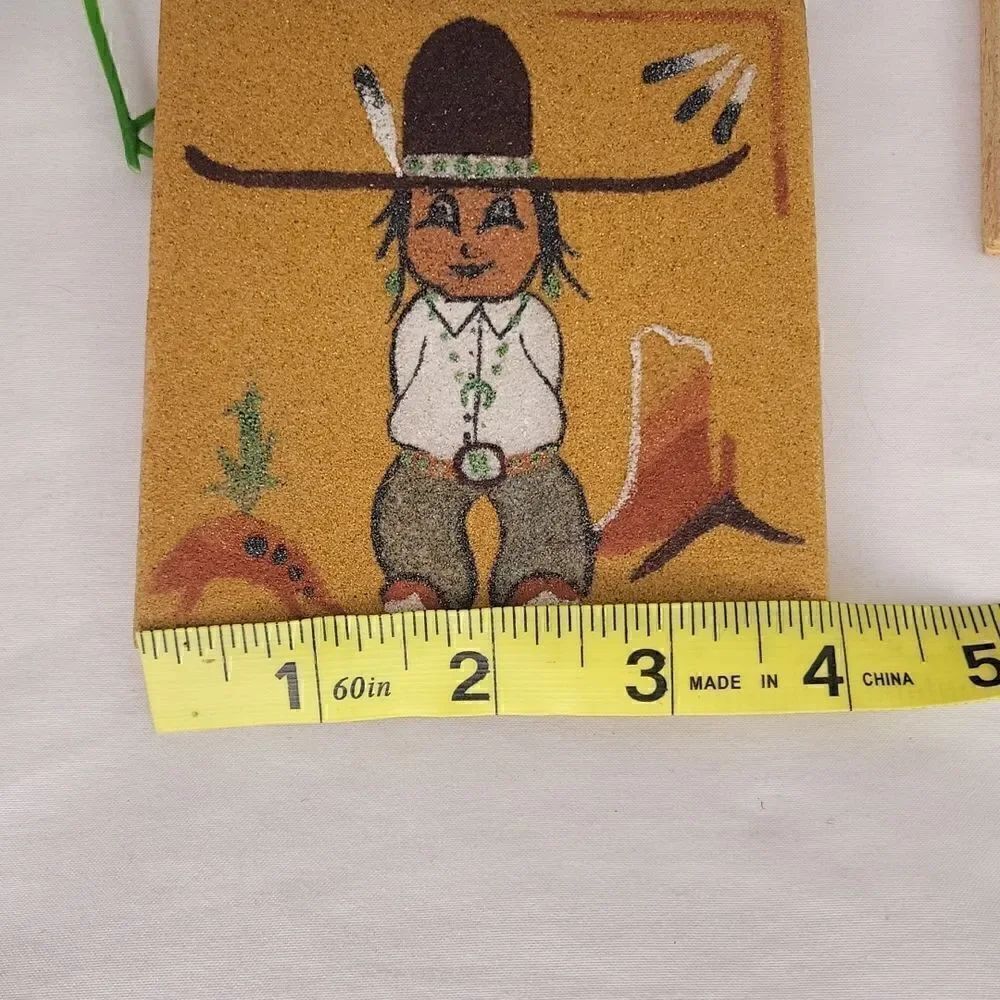 Native American. Sand Pottery. Coaster Set. Authentic. Like New - Picture 8 of 11